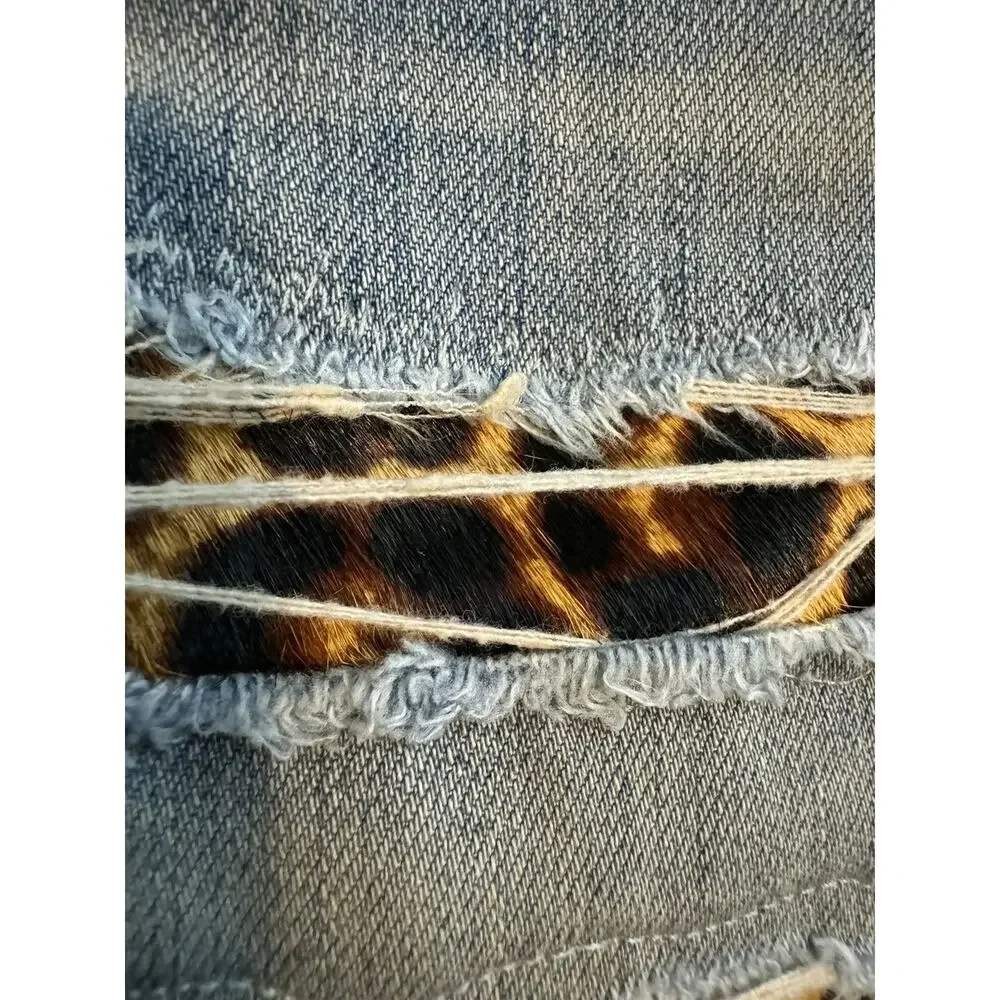 EUC Amiri Leopard Thrasher Denim - Picture 12 of 16